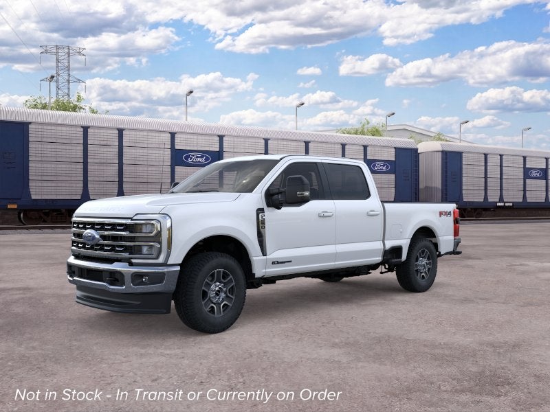 2026 Ford Super Duty F-250 Lariat in Star White Metallic Tri-Coat — front three-quarter view