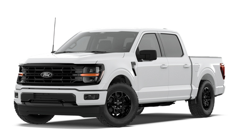 2026 Ford F-150 XLT in Oxford White — front three-quarter view