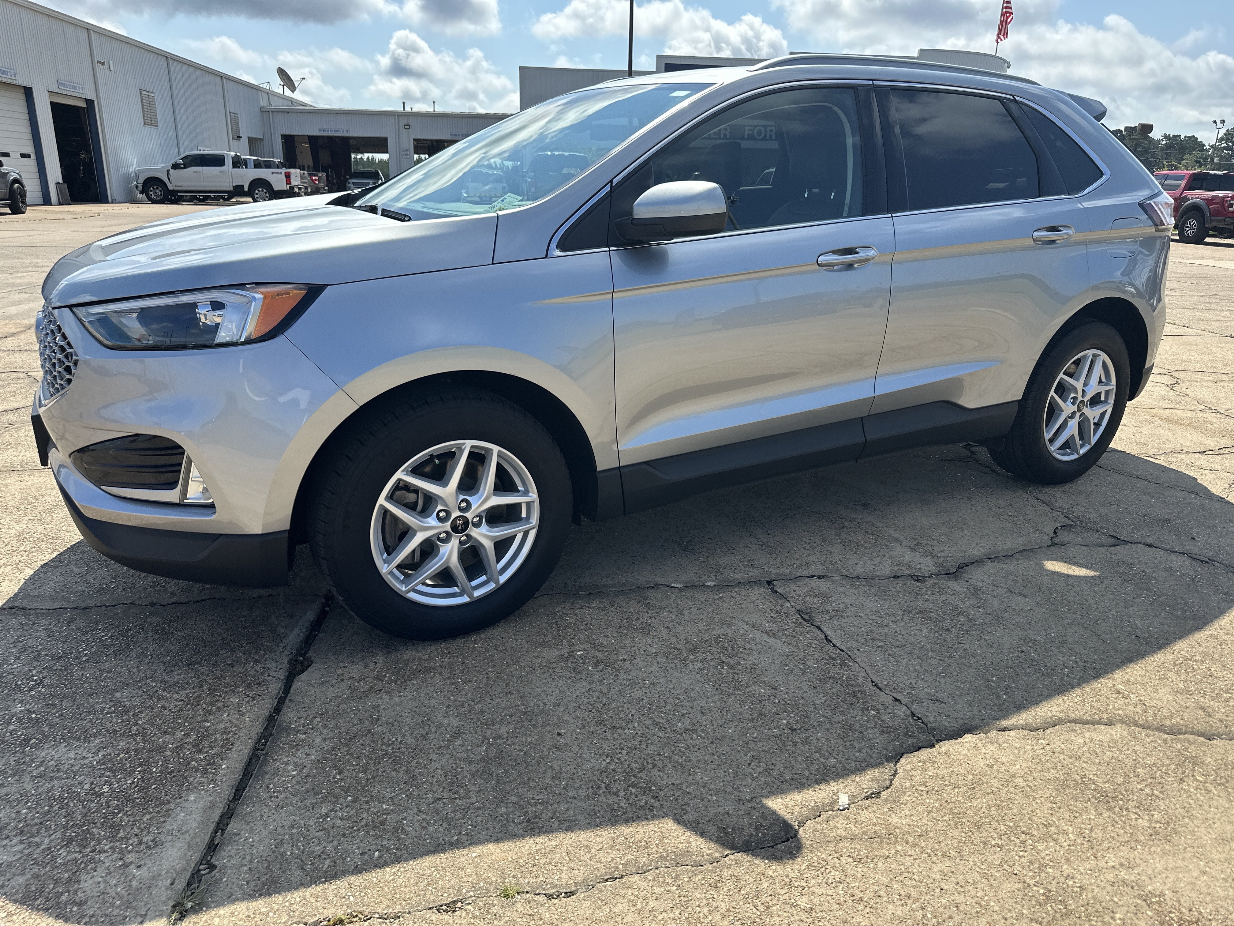 2024 Ford Edge Sport in Silver — front three-quarter view