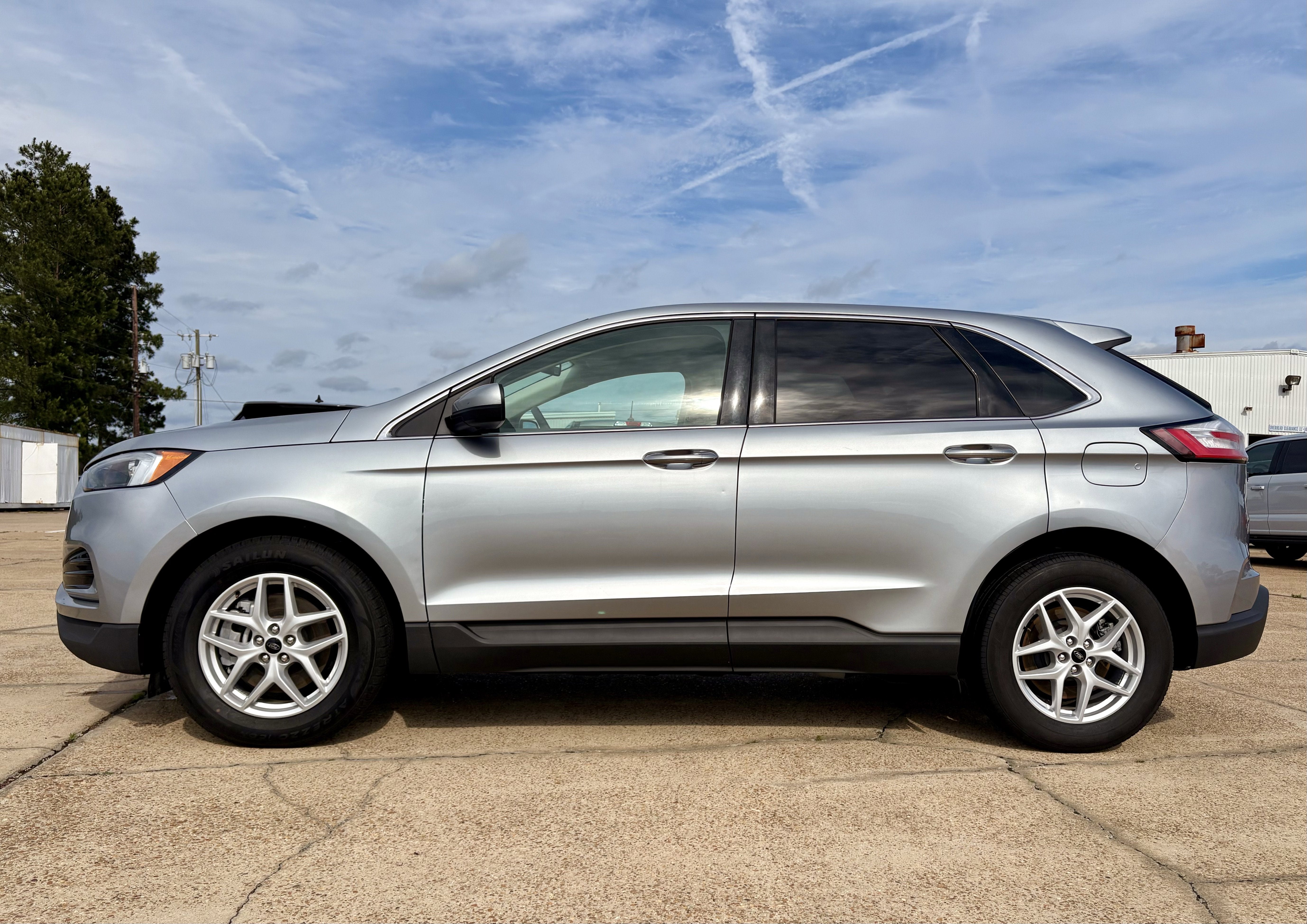 2024 Ford Edge Sport in Silver — front three-quarter view